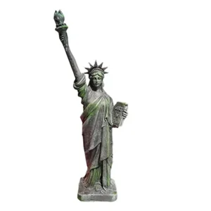 Statue de la liberté colmar, aux reflets verts, en résine