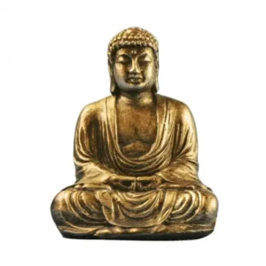 Statuette bouddha, style antique, en résine