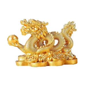 Statue dragon, style chinois, en résine