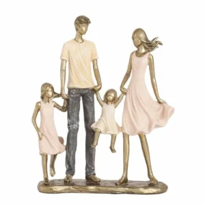 statuette deco famille sur fond blanc