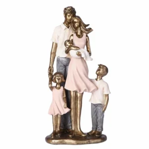 statuette deco parents sur fond blanc