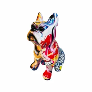 statue chien bouledogue style 1