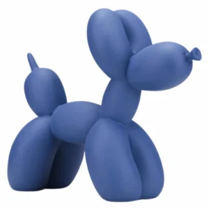 statue de chien bleu